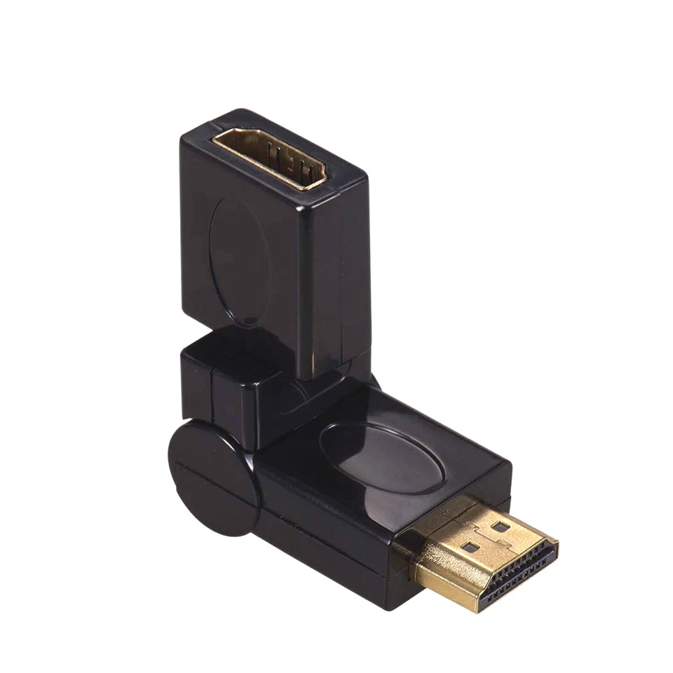  Adapter for HDMI Male to Female Right Angle Connector 90 180 270 360 degrees   - Image 2 of 4