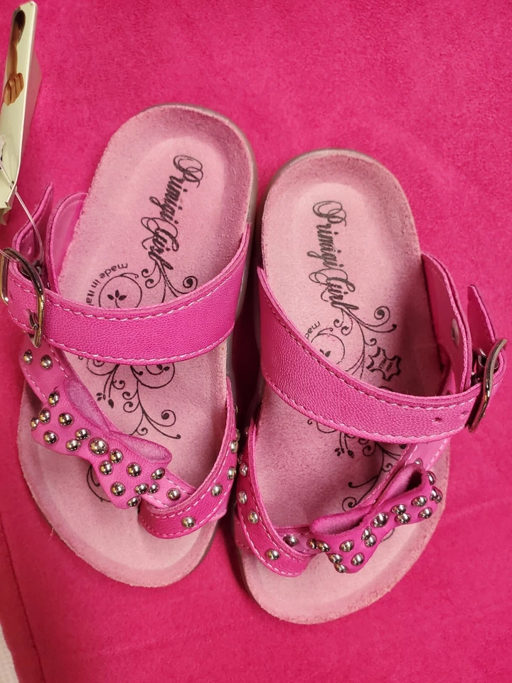 Sandalias Ligeras Primigi "Amys Fuschia" Cuero Rosa/Italia Talla Bebé 8US/24EU Foto 3 de 4