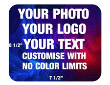 CUSTOM PRINTED MOUSE PAD PERSONALIZED PHOTO, LOGO, ADD YOUR OWN IMAGE 8.5LX7.01