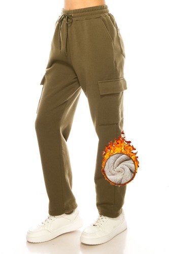 Unisex Cargo Sweatpants Joggers | Men's Women's Fleece Baggy Gym Lounge Pants - Picture 10 of 21