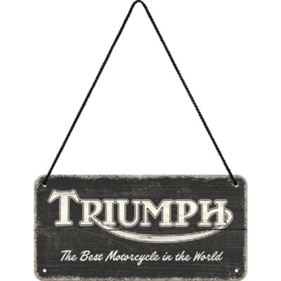 Nostalgic-Art - Tin Sign Metal Sign Hanging Sign 10x20cm - Triumph Logo
