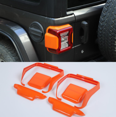 Xprite "Grille" Logo Rear Taillight Guard Cover For 2007-2018 Jeep Wrangler JK E - Foto 11