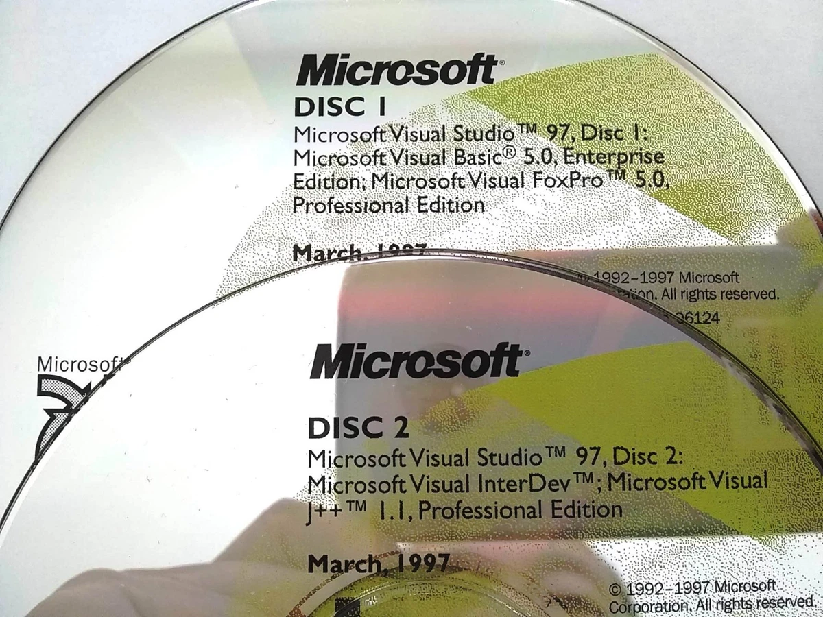 Microsoft Visual Studio 97 Enterprise Edition w/ Permanent License =NEW =