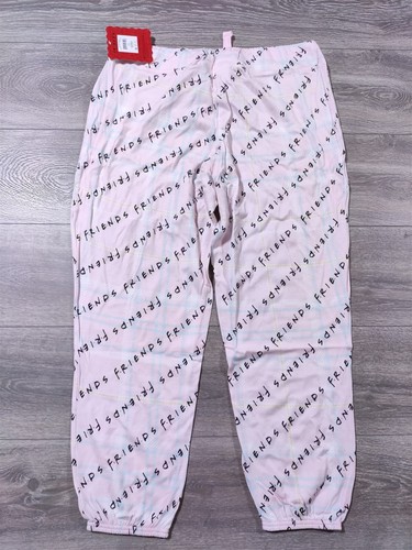 Friends Pajamas Adult Large 12-14 Pink Lounge Pant Drawstring Jogger Womens PJs - Picture 8 of 8