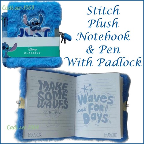 Disney Stitch Secret Notebook With Multicolored Pen & Padlock Children's Journal - Picture 10 of 24