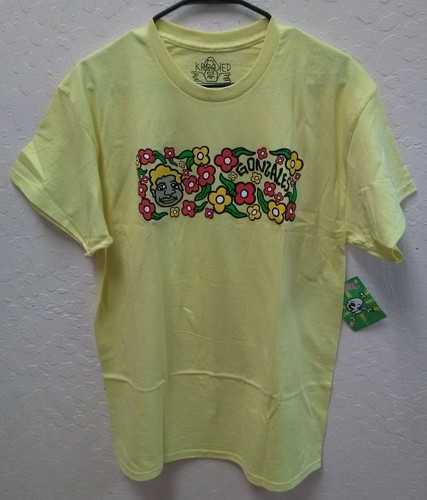 Krooked Skateboards MARK GONZALES Sweatpants Tee Yellow LG