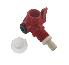 Ayrlett 1/4 Turn Stop Valve Red W/ PEX Connection 2183R