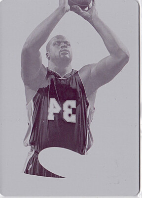 Shaquille O'Neal 2012-13 Leaf Metal Hoop Matrix Print Used Plate Magenta   1/2
