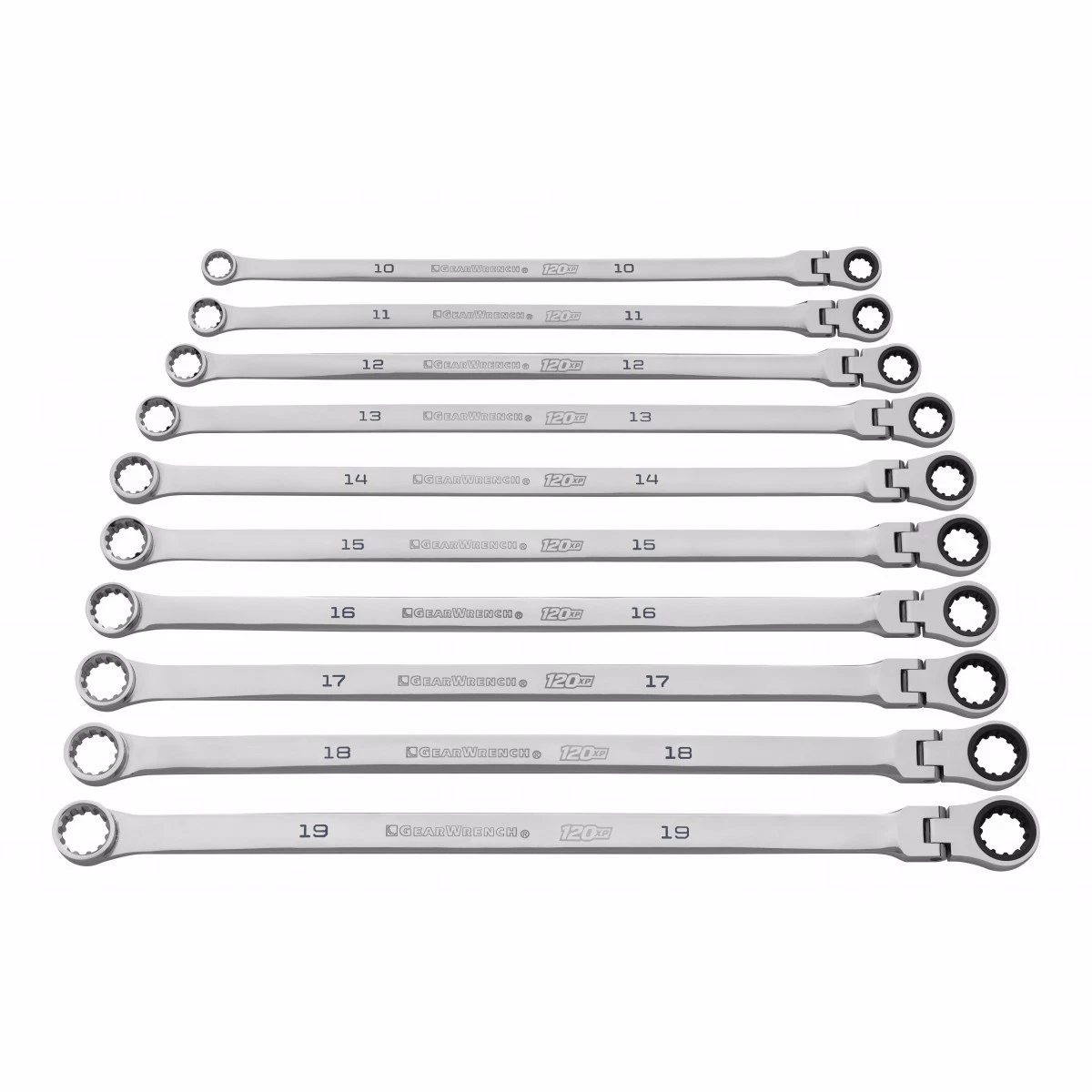 Gearwrench 10pc 120XP XL Ratcheting Flex Head Spline Wrench Set 10