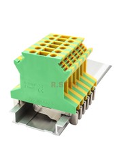 50PCS USLKG2.5 Terminal Yellow-green ground two-color 4/10/16 square rail type