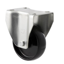 QTY 2 M Series Caster 100mm Black Nylon Fixed Plate 150KG Load MNN100/MZF