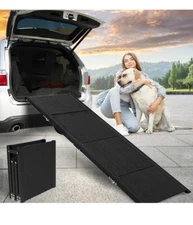 Car Ramp for Large Dogs, Foldable Steps Aluminum Stairs 71”x20” Nonslip