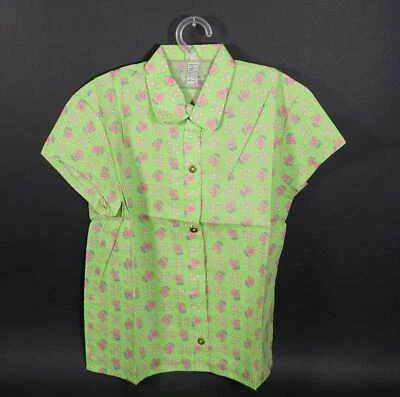 Sommerliche Cotto Presa Mädchen Bluse grün geblümt Größe 152 aus Cypresa mit BW - Bild 1 von 4