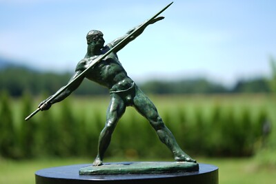 orig. Bronze Speerwerfer Athlet Expressionismus 30er 40er Jahre Guero Frankreich