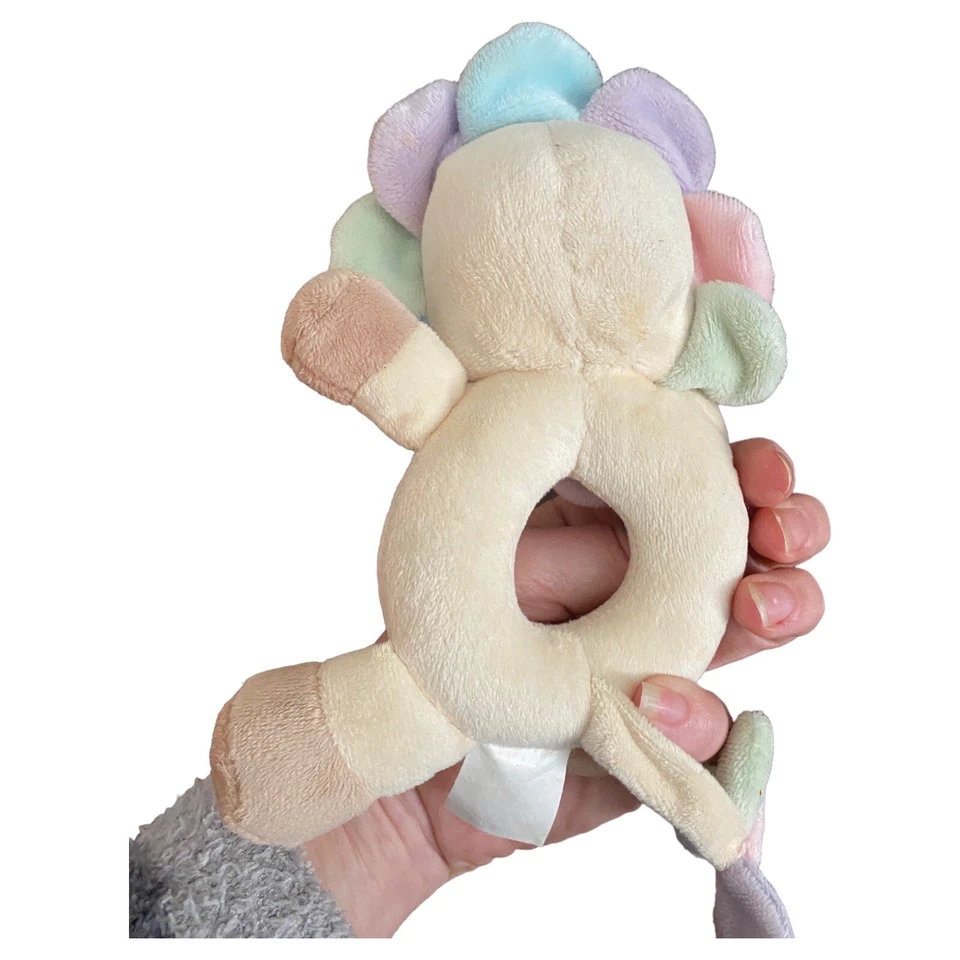 Juguete de peluche Koala Baby Lion Sonajero ojos cosidos suaves pastel rosa verde Foto 4 de 4