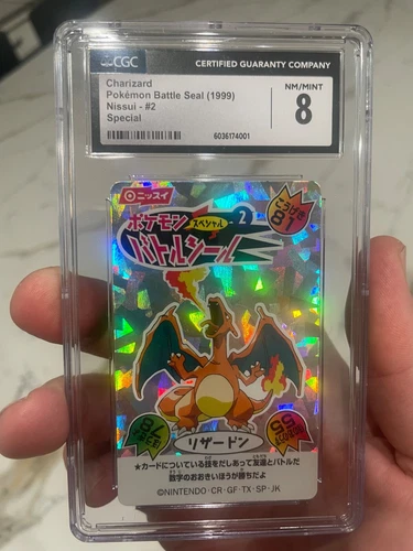 Pokemon 1999 Charizard Battle Seal Nissui #2 Special CGC 8 NM/Mint