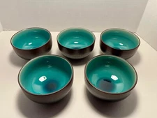 NEW in Box! Set of 5 Mino Yaki Ware Japanese Kobachi Bowls Kannyu Glaze