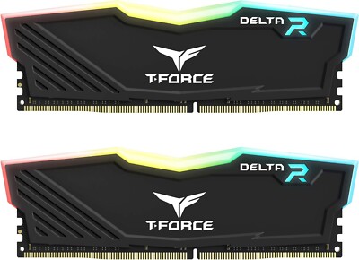 Team T-Force Delta RGB 32GB (2 x 16GB) PC RAM DDR4 3600 (PC4 28800) Memory