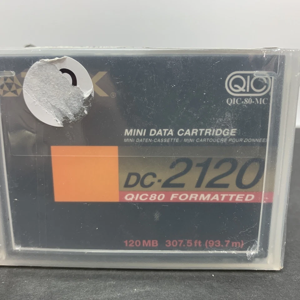 Mini cartucho de datos TDK dc-2120 paquete de 3 qic80 120 mb 307,5 pies  Foto 2 de 3