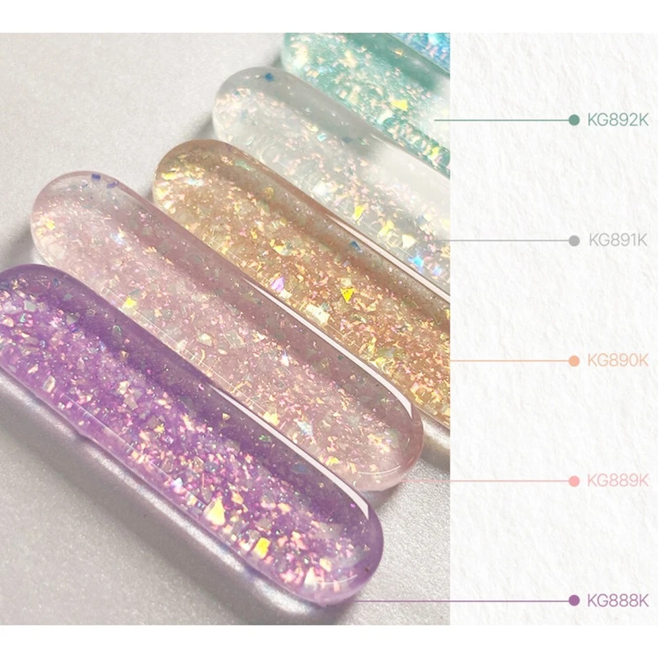 KISS NEW YORK Romantic My Aurora Glitter Gel Nail Polish 10g 6 Colors K-Beauty - Image 2 of 3