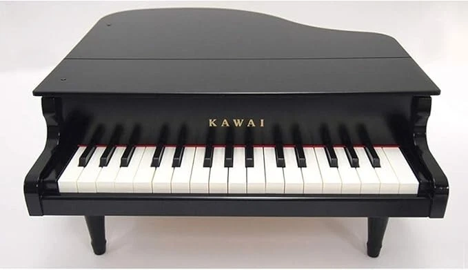 Piano de cola Kawai modelo 1141 negro 425x450x205mm con patas y tapa cerrada ...