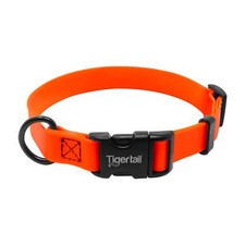 X-Small Orange Dog Collar Waterproof Odor-Proof Coated Nylon for Active Pet