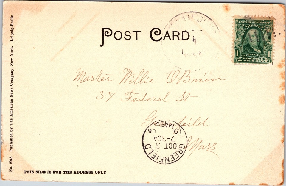 Postcard NY Amsterdam City Hospital 1906 eBay