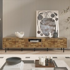 79 inch Mid Century Modern TV Stand for TVs up to 80 Inch, Media Console Table