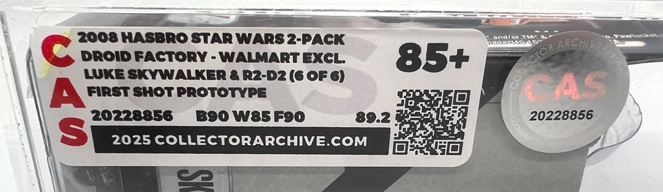 First Shot Prototype Luke Skywalker R2D2 Star Wars Graded 85+ w/COA - image 3 of 4
