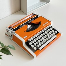 UNIS tbm (Olympia Traveller) Typewriter | 1970s | Working |Serviced - orange thumbnail
