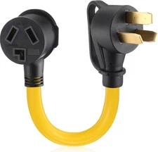 Kanayu 50Amp to 30Amp Dryer Adapter Cord Compatible with NEMA 10-50P Yellow 