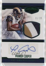 2016 Panini Plates & Patches Rookie Green 21/25 Pharoh Cooper #37 Patch Auto 5w7