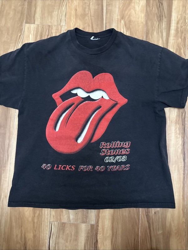 Vintage Rolling Stones 40 licks For 40 Nights Tour T-shirt Mens Sz Large