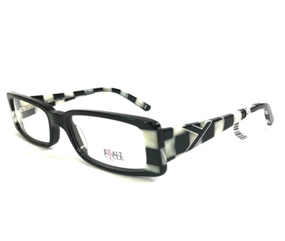 Exalt Cycle Eyeglasses Frame EXMOLLY C1 Black White Ivory Checkerboard 51-17-135