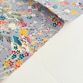 UnUsed Storybook #A 13.5x40 Vintage Japanese Kimono Silk Fabric RX19