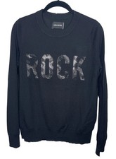 Zadig  Voltaire M Miss Camo Rock Strass Womens Sweater Black Stud  348
