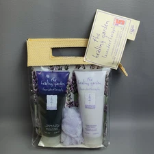 Vintage The Healing Garden Relax Therapy Lavender Set Cleanser & Lotion Coty USA