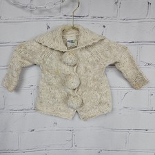 Genuine Kids from OshKosh 12M Pom Pom Knit Cardigan Sweater Girls Boys