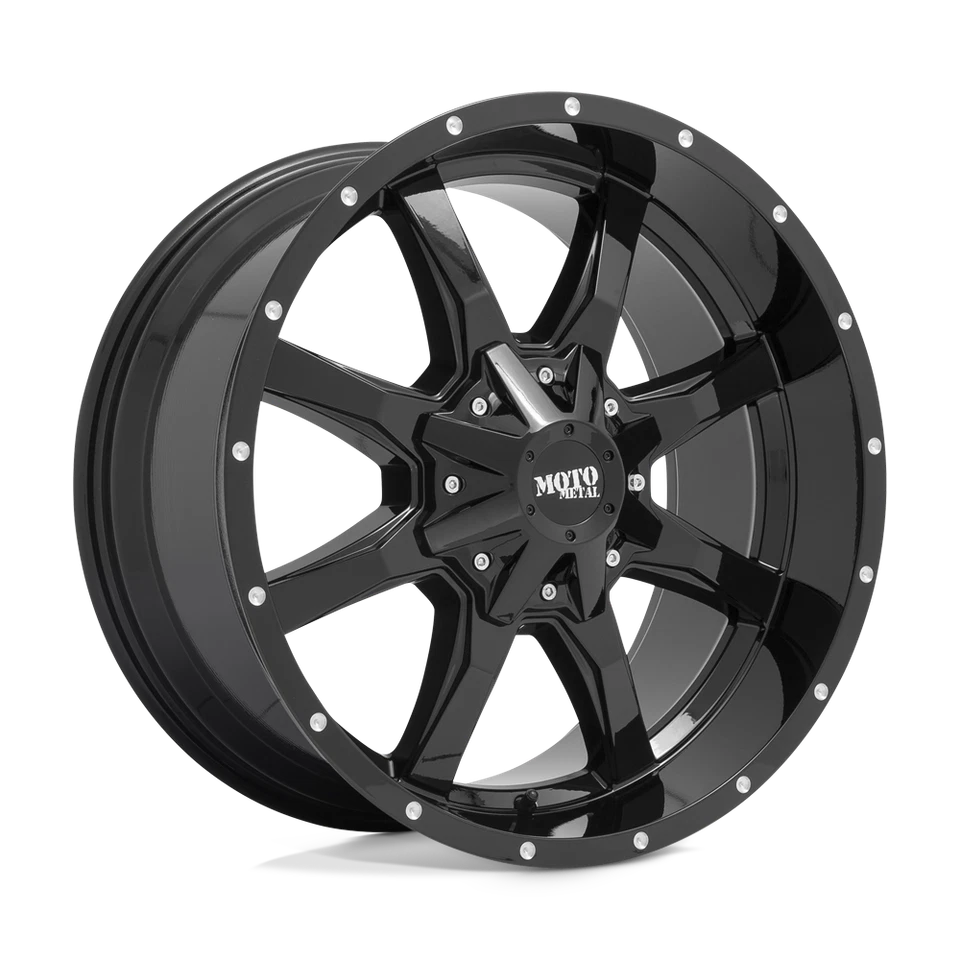 Moto Metal 17X9 MO970 8X6.5 -12MM PRETO BRILHANTE COM LÁBIO FRESADO (4) - Imagem 4 de 4