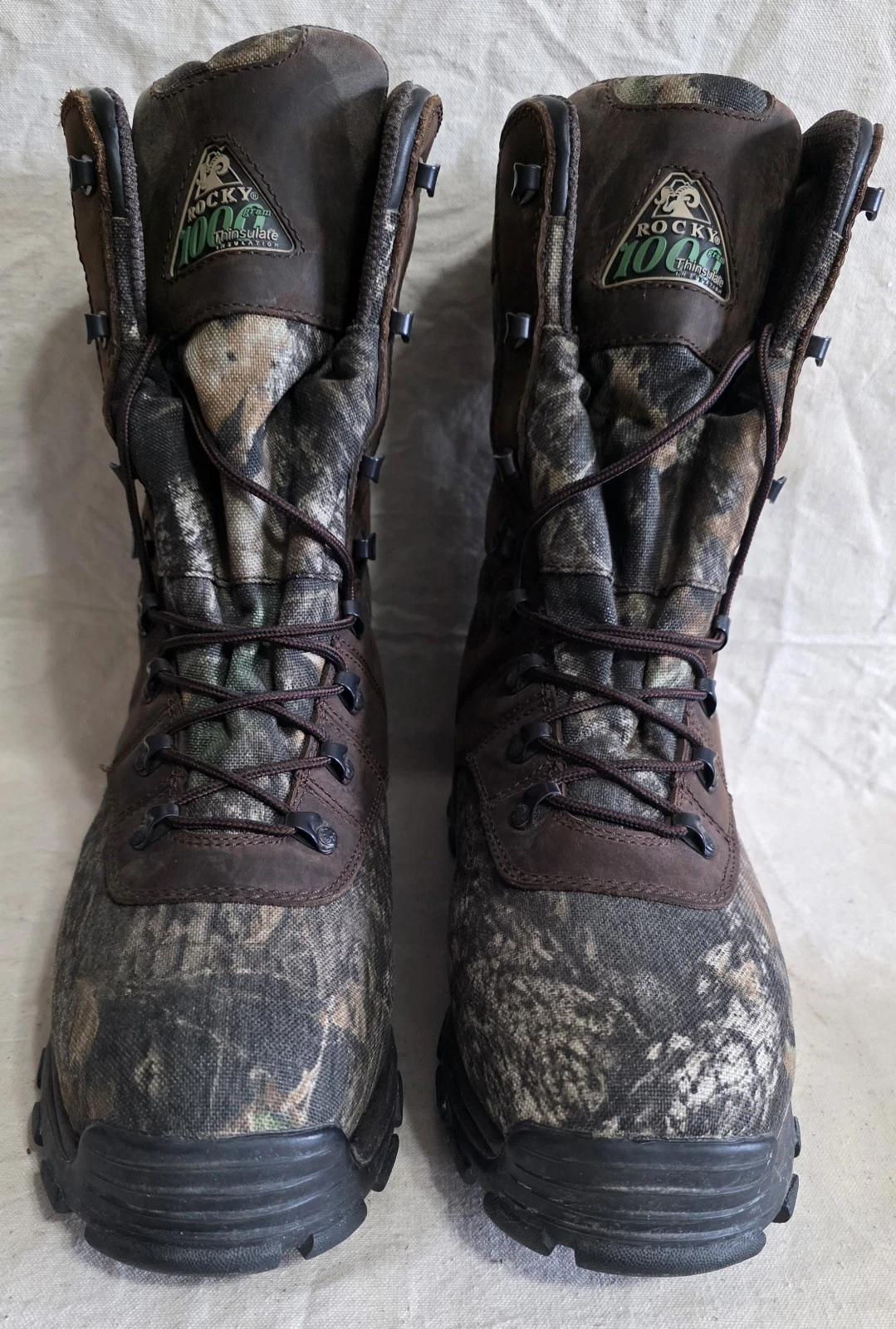 Rocky Sport Utility Max Insulated Boots 1000 Gram Thinsulate Mossy Oak Size 10.5