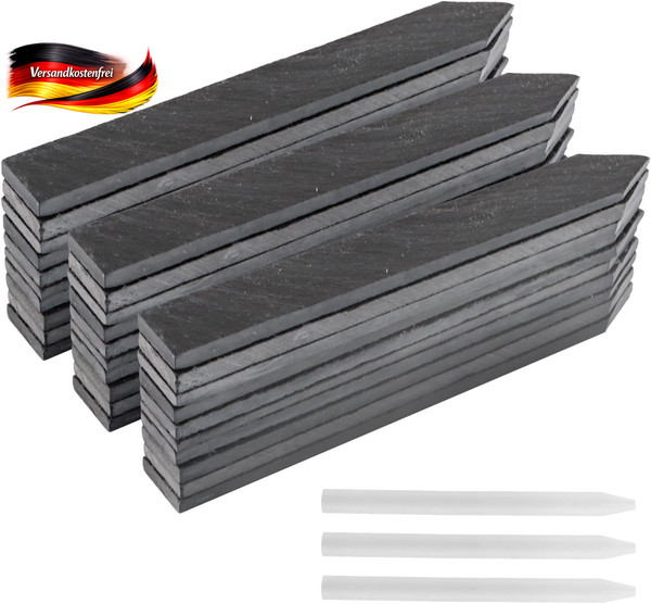 30 StüCk 15X2Cm KräUterschilder Schiefer, Pflanzenschilder Zum Beschriften, KräU-image