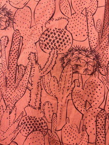 Camisa Chubbies Para Hombre Mediana Naranja Estampado de Cactus Manga Corta Abotonada Informal - Imagen 2 de 9