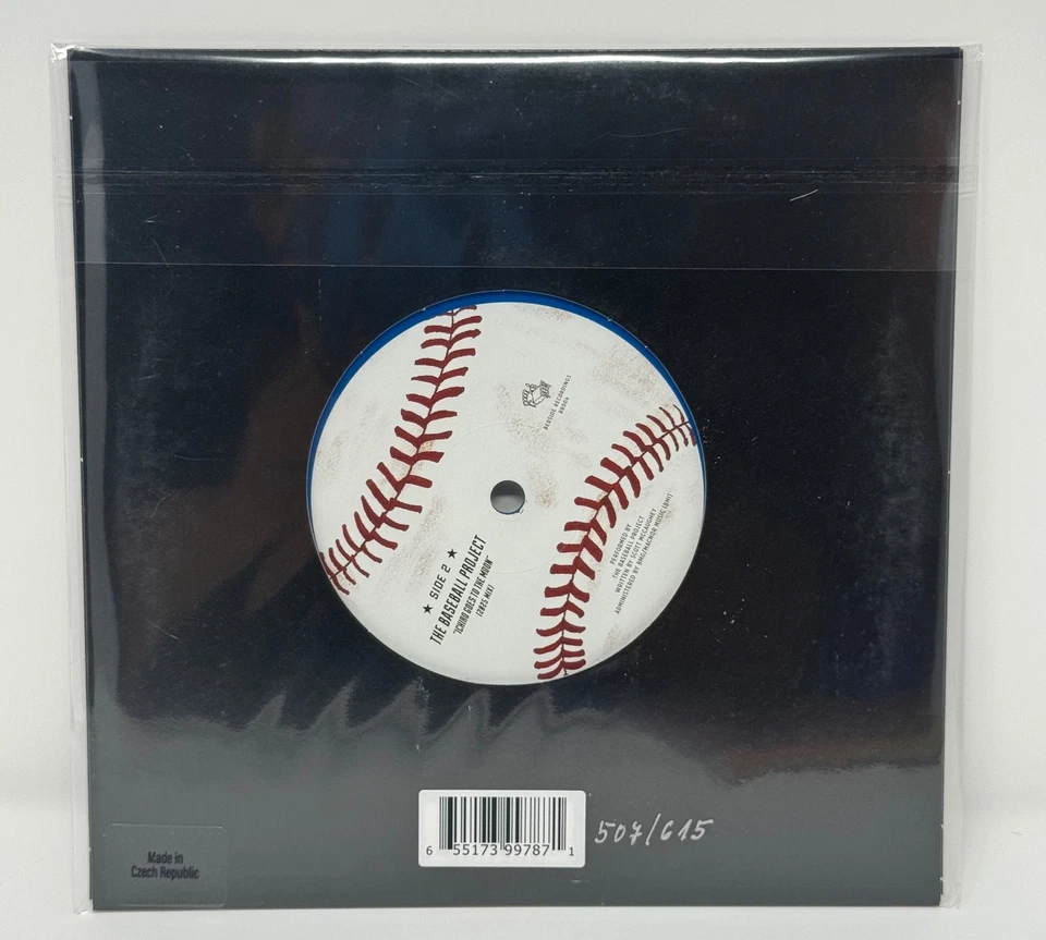 Benjamin Gibbard Death Cab Ichiro's Theme Goes to Moon Vinyl 7" Aqua Blue LE 615 - Image 2 of 2