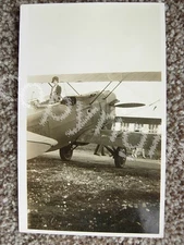 RPPC-EARLY AIRPLANE-FEMALE-COCKPIT-US ARMY-WWI ERA-REAL PHOTO-BIPLANE-AEROPLANE
