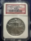2006 1 Oz Silver Eagle Coin, 1 Of First 50K Struck MS69 American Flag NGC Core