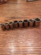 Craftsman 38 Inch Drive 612 Point Metric Socket Set 9 Pieces 9-17mm Usa