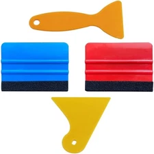 Felt Edge Squeegee Car Vinyl Wrap Tool Kit 4 Inch Applicator for Window Tint