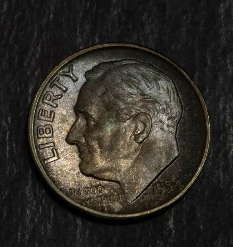 1954 Roosevelt Dime Choice BU Mint Set Tone   Lot 3553