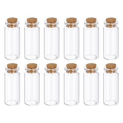 12Pcs 10ml Glass Vials Small Bottles for DIY Crafts Sample Bottle