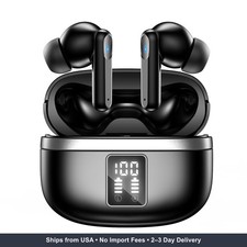 Bluetooth Earbuds Wireless Headphones, 50H Deep Bass Ear Buds with 4 Noise Cance